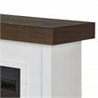 Real Flame Bernice Solid Wood Steel Glass Landscape Electric Fireplace in White