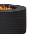 Real Flame Aegean Round Contemporary Steel Propane Fire Table in Black