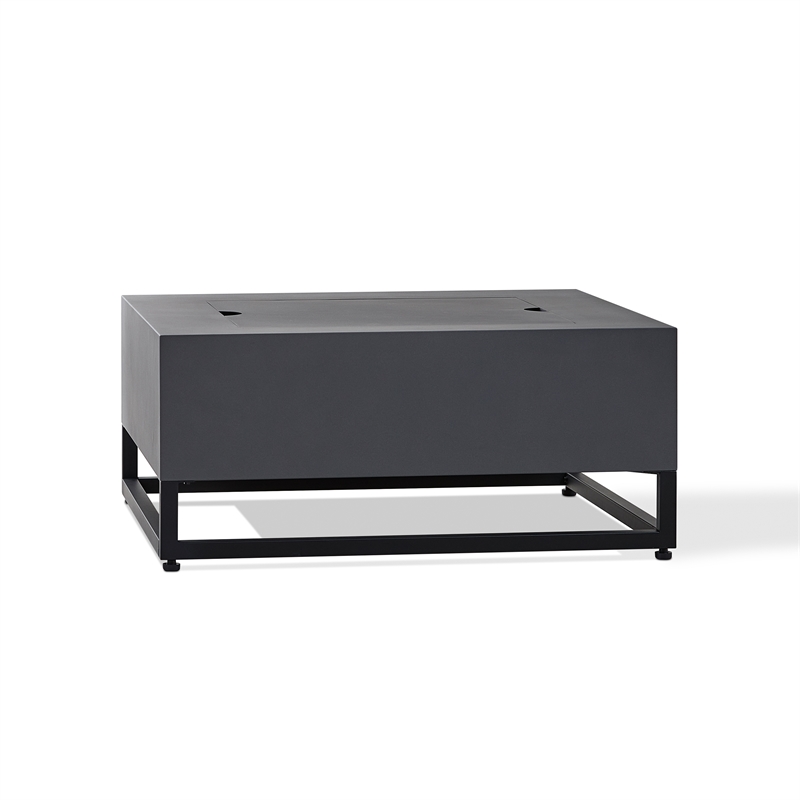 Real Flame Blake Metal Propane Fire Table with Conversion Kit in Slate Gray