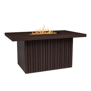 Real Flame Calvin 52&quot Propane Fire Pit Table with Hidden Tank in Bronze Coral