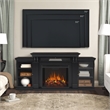 Real Flame Calie Electric Fireplace TV Stand in Black
