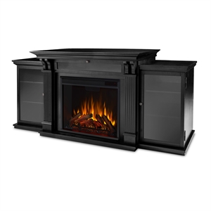 Real Flame Calie Electric Fireplace TV Stand in Black