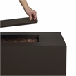 Real Flame Aegean 70-inch Rectangle Steel Propane or Natural Gas Fire Pit Table in Dark Bronze
