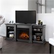 Real Flame Fresno Indoor TV Stand Electric Fireplace in Black