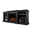 Real Flame Fresno Indoor TV Stand Electric Fireplace in Black