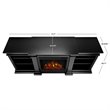 Real Flame Fresno Indoor TV Stand Electric Fireplace in Black