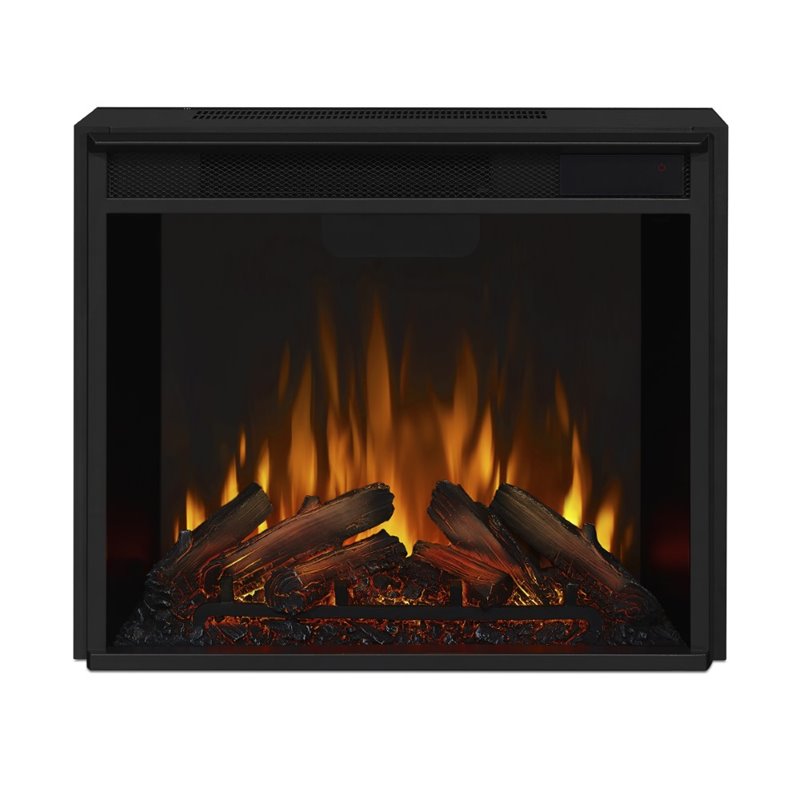 Real Flame Fresno Indoor TV Stand Electric Fireplace in Black