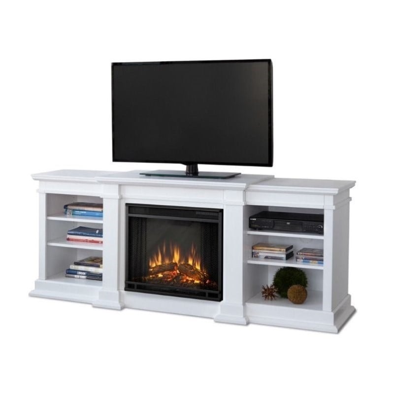Real Flame Fresno Electric Fireplace TV Stand in White ...