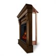 Real Flame Traditional Wood Chocolate Chateau Electric Corner Fireplace