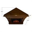 Real Flame Traditional Wood Chocolate Chateau Electric Corner Fireplace