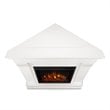 Real Flame Chateau Electric Corner Fireplace in White