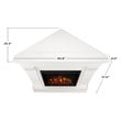 Real Flame Chateau Electric Corner Fireplace in White