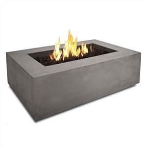 Baltic Propane Fire Table in Glacier Gray