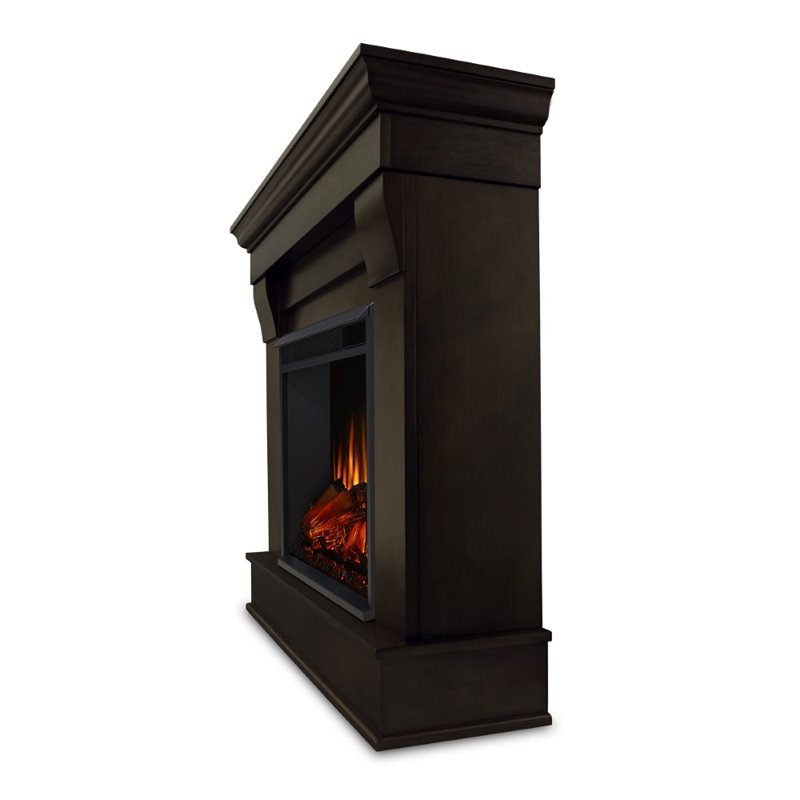 Real Flame Chateau Electric Fireplace in Dark Walnut