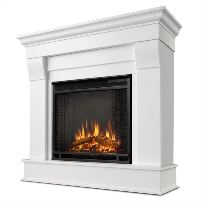 Real Flame Chateau Electric Fireplace in White Finish ...