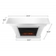 Real Flame Modern Wood Crawford Electric Slim Line Fireplace in White