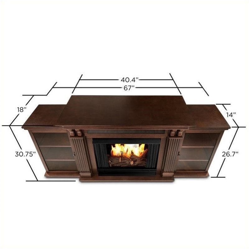 Real Flame Ashley Ent Center Ventless Gel Fireplace in Dark Espresso