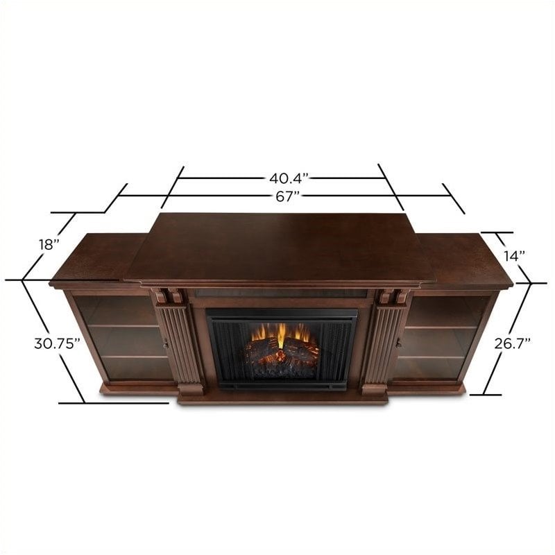 Real Flame Ashley Entertainment Center Electric Fireplace in Dark