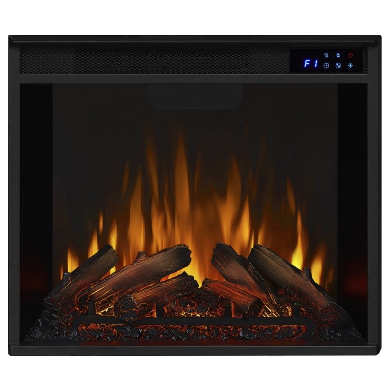 Real Flame Valmont Modern Wood Entertainment Electric Fireplace in Chocolate