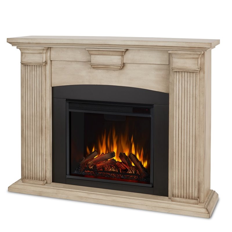 Real Flame Adelaide Indoor Electric Fireplace in Dry Brush ...