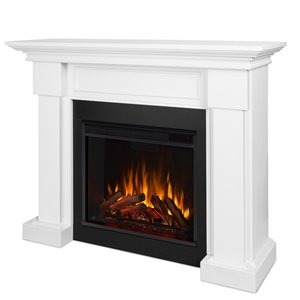 real flame hillcrest electric fireplace white