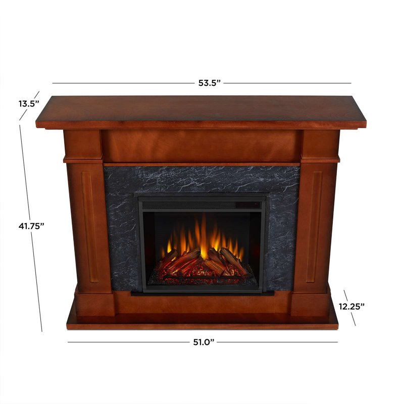 Real Flame Kipling Electric Fireplace Burnished Oak | Cymax Business