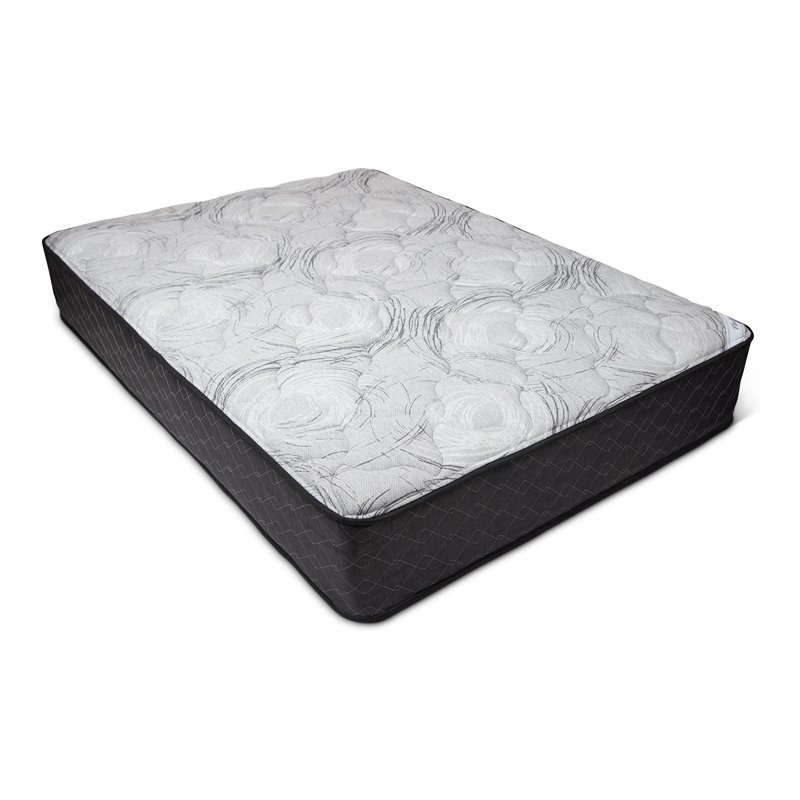 Wolf Dual Rest 39x80" Fabric and Cotton Twin XL Mattress in Cream/Black