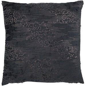 inspire me home decor sequin shimmer modern polyester throw pillow in black