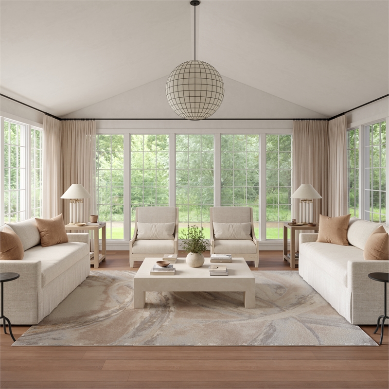 Nourison Splash 9' x 12' Beige Gray Modern Indoor Fabric Rug