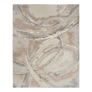 Nourison Splash 9' x 12' Beige Gray Modern Indoor Fabric Rug