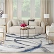 Nourison Splash 9' x 12' Gray Navy Modern Indoor Fabric Rug