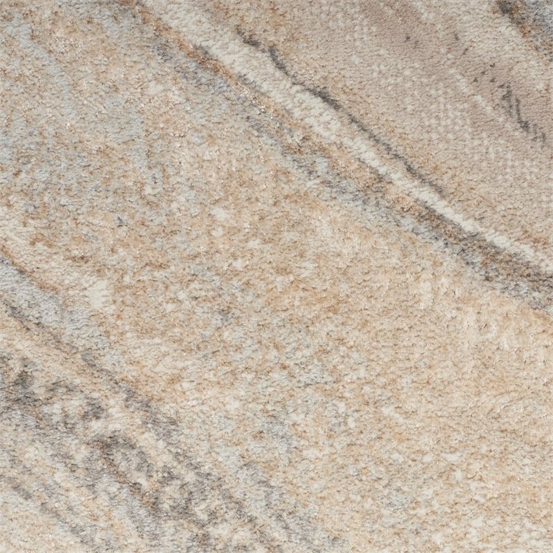 Nourison Splash 9' x 12' Cream Gray Modern Indoor Fabric Rug