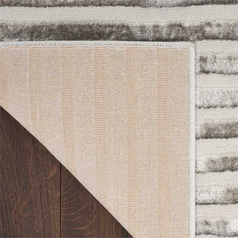 Nourison Splash 9' x 12' Silver Gray Modern Indoor Fabric Rug