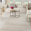 Nourison Splash 9' x 12' Beige Silver Modern Indoor Fabric Rug