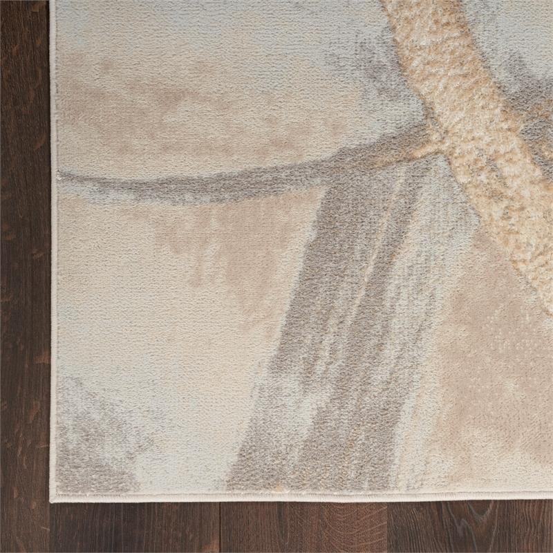 Nourison Splash 12' x 15' Beige Gray Modern Indoor Fabric Rug