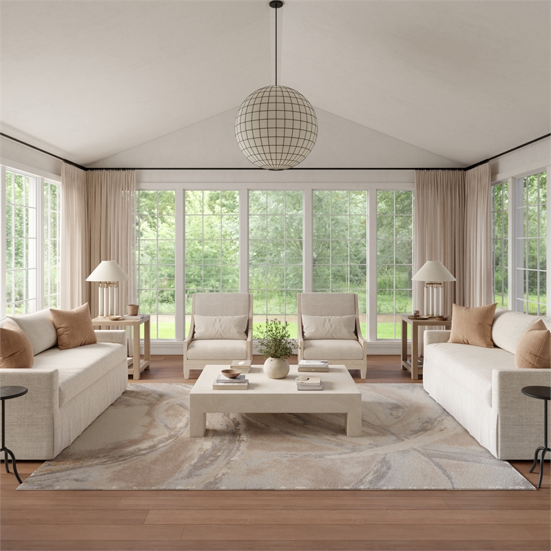 Nourison Splash 12' x 15' Beige Gray Modern Indoor Fabric Rug