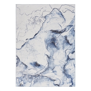 Nourison  Daydream 47x71&quot Indoor Contemporary Fabric Rug in Ivory/Blue