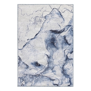 Nourison  Daydream 32x48&quot Indoor Contemporary Fabric Rug in Ivory/Blue