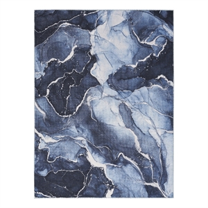 Nourison  Daydream 47x71&quot Indoor Contemporary Fabric Rug in Navy Blue