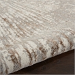 Nourison Glow 6' x 9' Gray Mocha Glam Fabric Indoor Rug