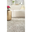 Nourison Glow 6' x 9' Gray Mocha Glam Fabric Indoor Rug