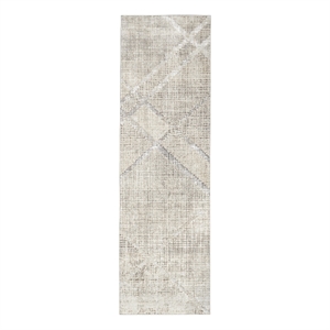 Nourison Sparkle 2'3&quot x 7'6&quot Gray Modern Fabric Indoor Rug