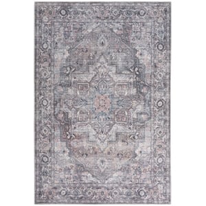 Nourison New Concept Washables 4' x 6' Grey Vintage Indoor Rug