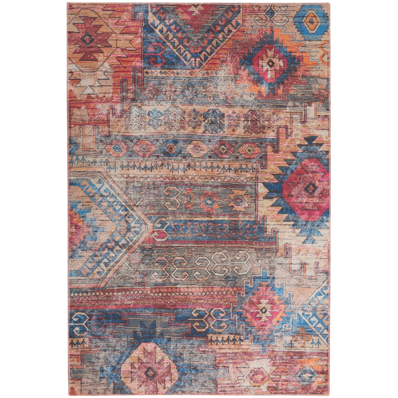 Nourison New Concept Washables 4' x 6' Multicolor Vintage Indoor Rug