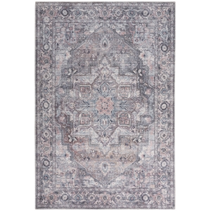 Nourison New Concept Washables 5'3&quot x 7'3&quot Grey Vintage Indoor Rug
