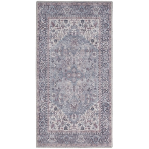 Nourison New Concept Washables 2' x 3'9&quot Grey Vintage Indoor Rug