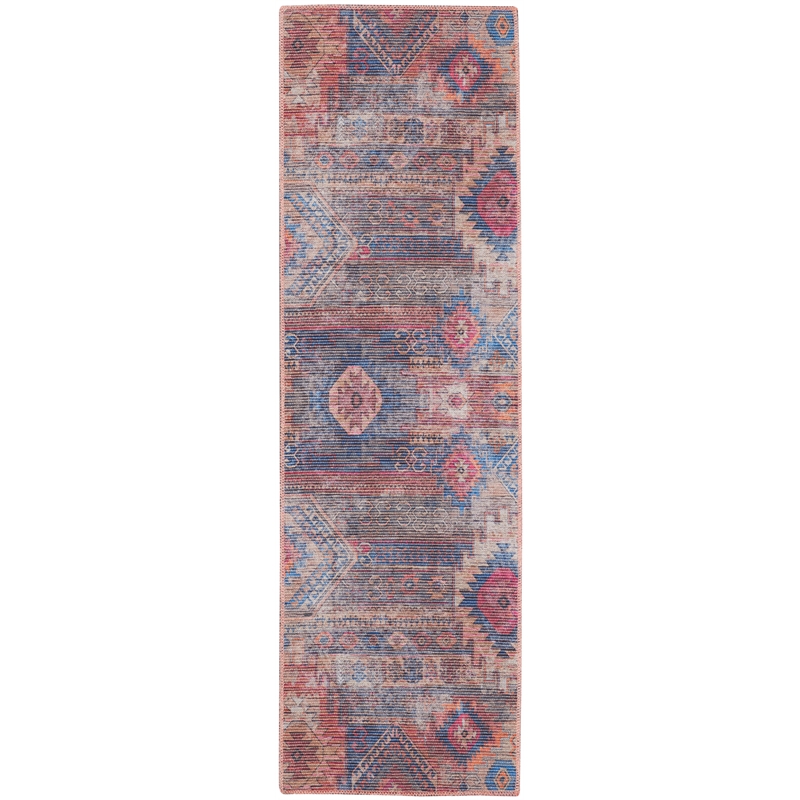 Nourison New Concept Washables 2' x 6' Multicolor Vintage Indoor Rug