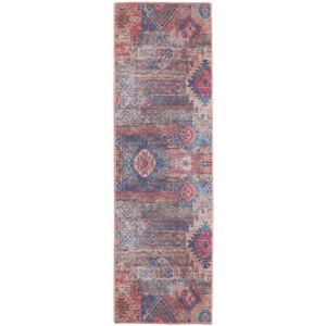 Nourison New Concept Washables 2' x 6' Multicolor Vintage Indoor Rug