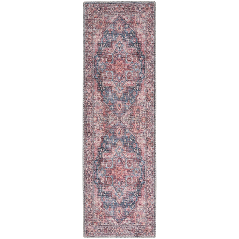 Nourison New Concept Washables 2' x 6' Multicolor Vintage Indoor Rug