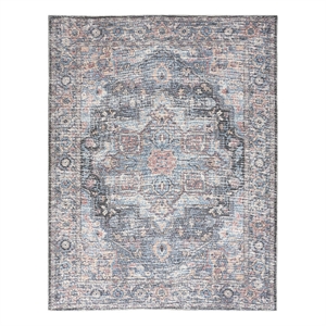 Nourison New Concept Washables 8' x 10' Light Blue Multicolr Vintage Indoor Rug